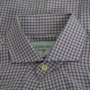 Ledbury Light Purple Plaid English Cutaway shirt